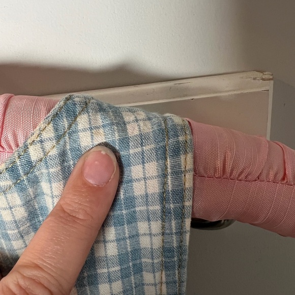 Vintage Lizwear Denim Overalls Dress Plaid Women's Size 6 - Picture 6 of 6